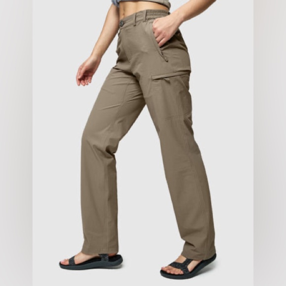 Mier Women's Khaki Quick Dry Lightweight Hiking Cargo Pants Size 6 Granola Gorp